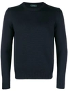 Zanone Round Neck Sweater In Black