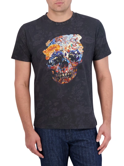 Robert Graham Skull Scrolls T-shirt In Black