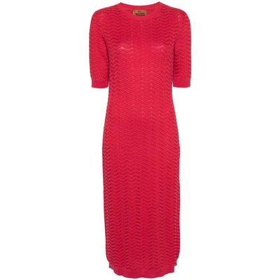 Missoni Dresses In Pink/red