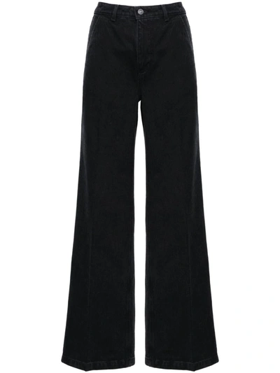 Paige Harper Wide Leg Jeans In Black