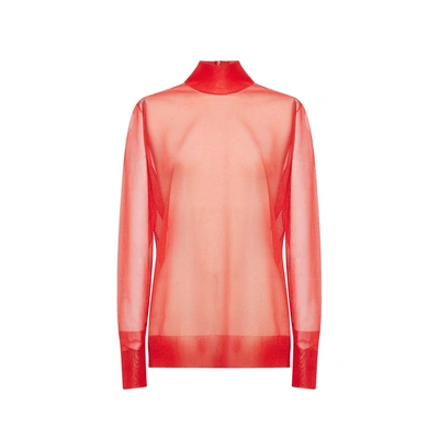 Dolce & Gabbana Transparent Top In Red