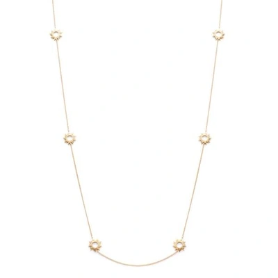 Rachel Jackson London Multi Sunrays Chain Necklace In Gold