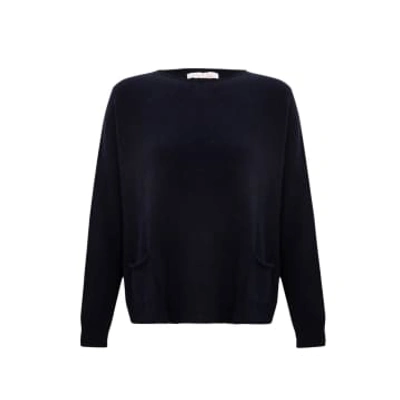 Amazing Woman Jodie Front Pocket Supersoft Knit Jumper In Blue