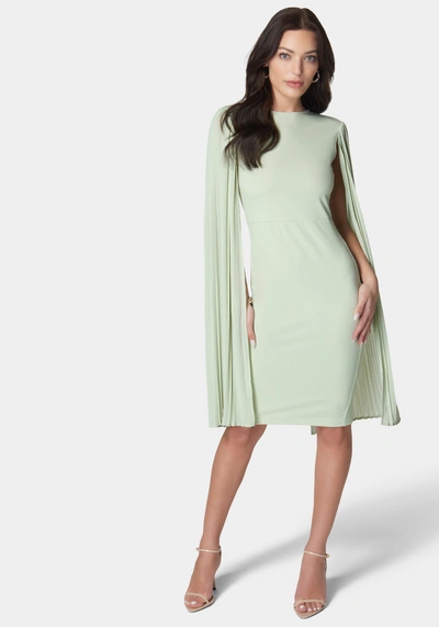 Bebe Cape Sleeve Midi Dress In Crã©me De Menthe