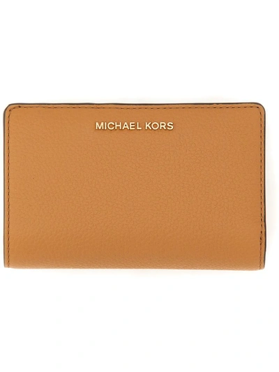 Michael Michael Kors Wallet With Logo In Beige