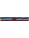 N°21 Elasticated Belt In Brown/blue