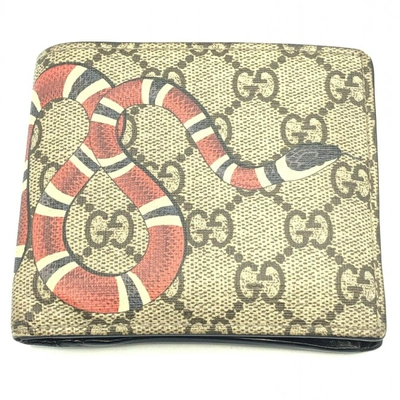 Gucci Supreme Gg Beige Canvas Wallet  ()