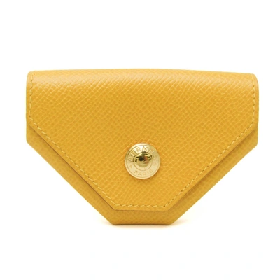 Hermes Hermès 24 Yellow Leather Wallet  ()
