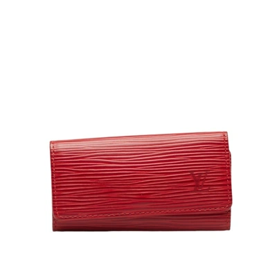 Pre-owned Louis Vuitton Multiclés 4 Red Leather Wallet  ()