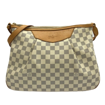 Pre-owned Louis Vuitton Siracusa White Canvas Shoulder Bag ()