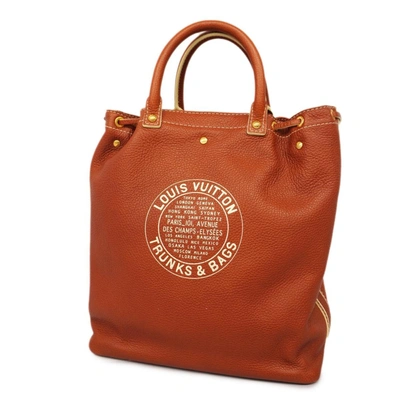 Pre-owned Louis Vuitton Trunk Brown Leather Tote Bag ()
