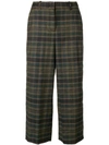 Kiltie Cropped Trousers - Green