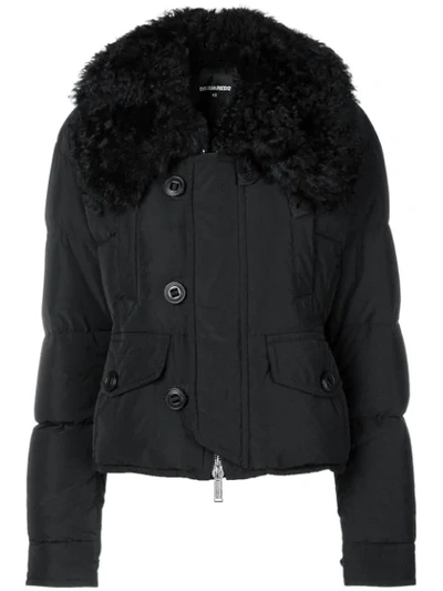 Dsquared2 Puffer Jacket In 900 Black