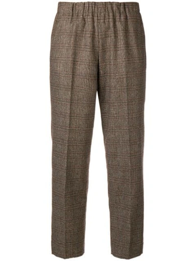 Kiltie Tapered Trousers In Brown