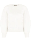 Alexander Mcqueen Ribbed Knit Jumper - White