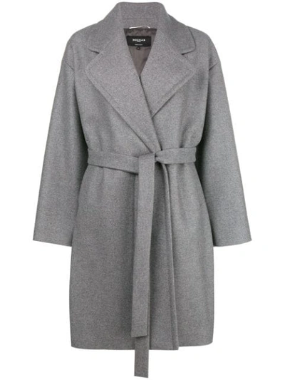Rochas Belted Fitted Coat - Grey