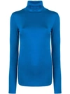 Majestic Turtleneck Jumper In Blue