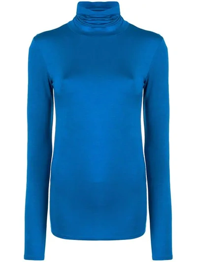 Majestic Turtleneck Jumper In Blue