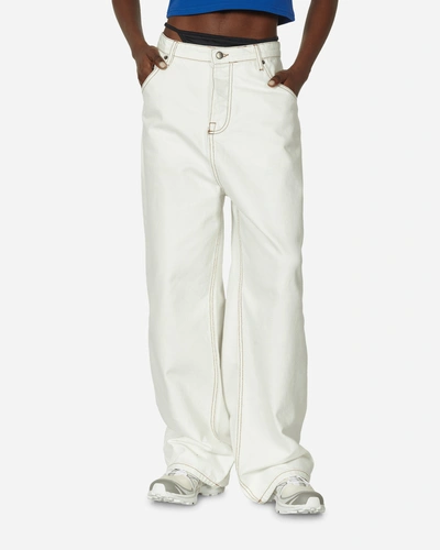 Nii Hai Canvas Baggy Jeans Cream In White