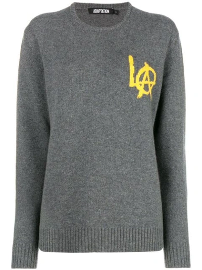 Adaptation Fine Knit Jumper In Grey