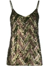 P.a.r.o.s.h . Sequinned Cami Top - Green