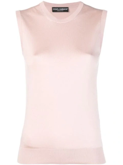 Dolce & Gabbana Knitted Vest Top - Pink