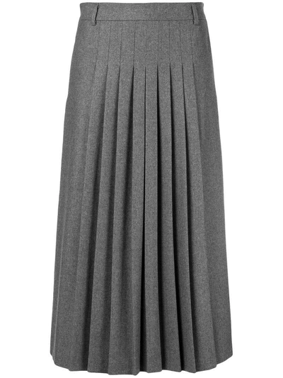 Red Valentino Pleated Skirt In Grey