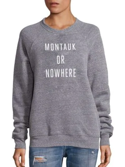 Knowlita Women's New York Or Nowhere Graphic Sweatshirt In Grey White