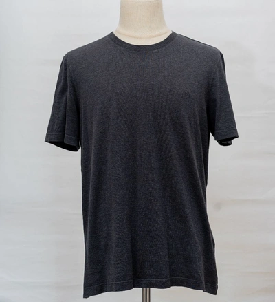 Pre-owned Louis Vuitton Grey T Shirt With Embroidered Logo