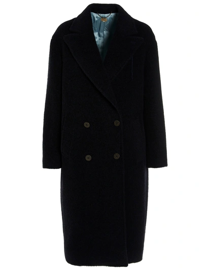 Maurizio Miri Double-breasted Coat Coats, Trench Coats Blue In Black