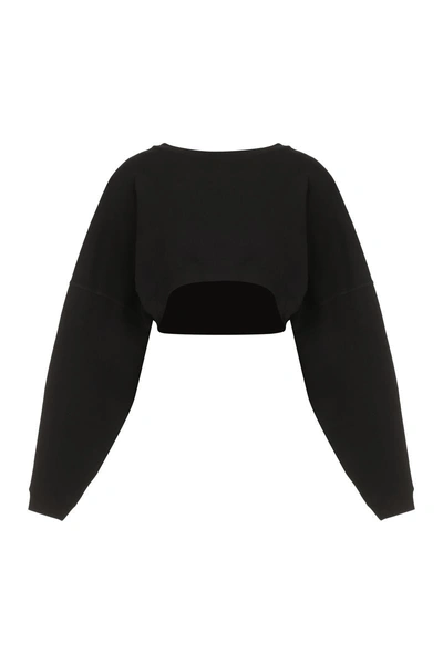 Saint Laurent Cotton Crew-neck Sweatshirt In Black