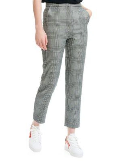 Maje Checker Pants In Checked