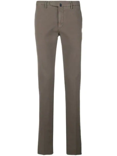 Incotex Slim-fit Chino Trousers In Grey
