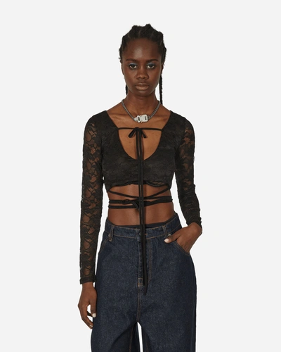 Nii Hai Lace Crop Top In Black