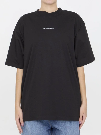 Balenciaga Medium Fit T-shirt In Black