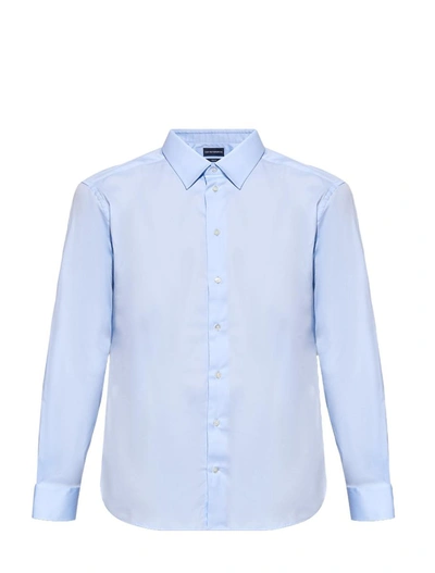 Ea7 Emporio Armani Shirts Clear Blue