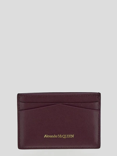 Alexander Mcqueen Wallets In Burgundi