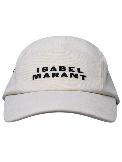 Isabel Marant Tedji Hat In Ivory Cotton In Cream