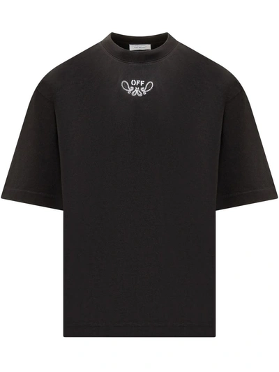 Off-white Black Bandana Arrow Skate T-shirt In Cotton Man