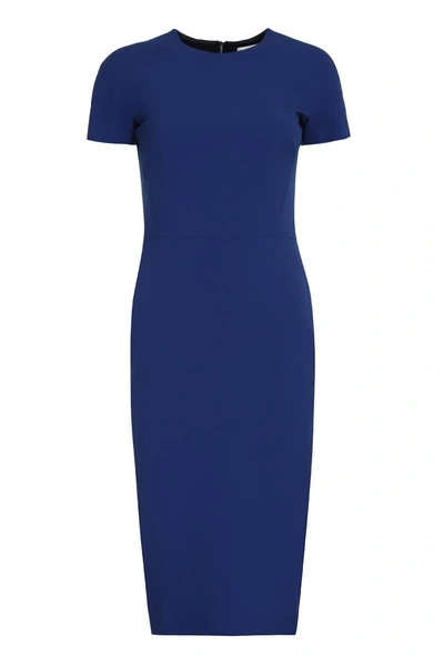 Victoria Beckham Wool-blend Dress In Blue