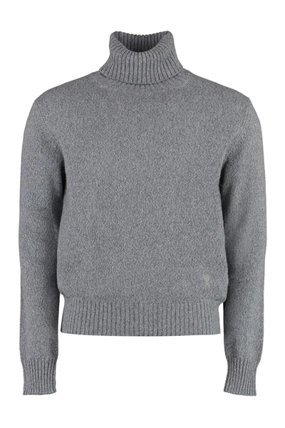 Ami Alexandre Mattiussi Ami Paris Wool And Cashmere Sweater In Grey