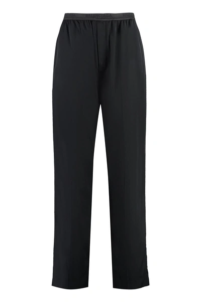 Balenciaga Elasticated Waist Trousers In Black