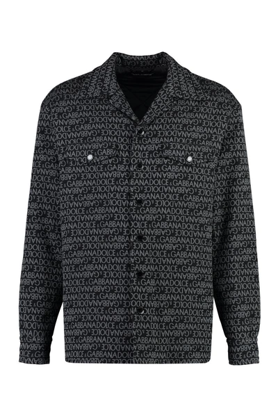 Dolce & Gabbana Cotton Overshirt In Black