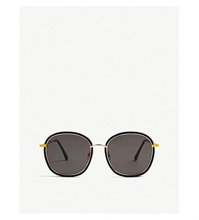 Gentle Monster Mad Crush Square-frame Sunglasses In Black Gold