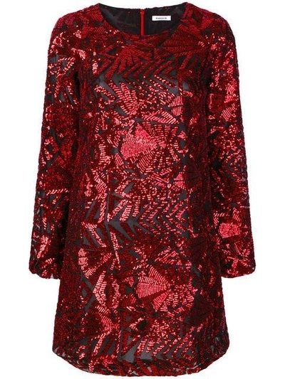 P.a.r.o.s.h . Sequin Shift Dress - Red