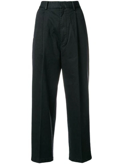 Haikure High Waisted Cropped Jeans In Black