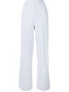 Moncler Casual Wide Leg Trousers In Blue