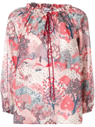 Vilshenko Mia Printed Blouse - Neutrals