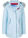 Freedomday Padded Buttoned Coat In Blue