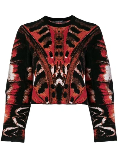 Alexander Mcqueen Printed Blouse In Black